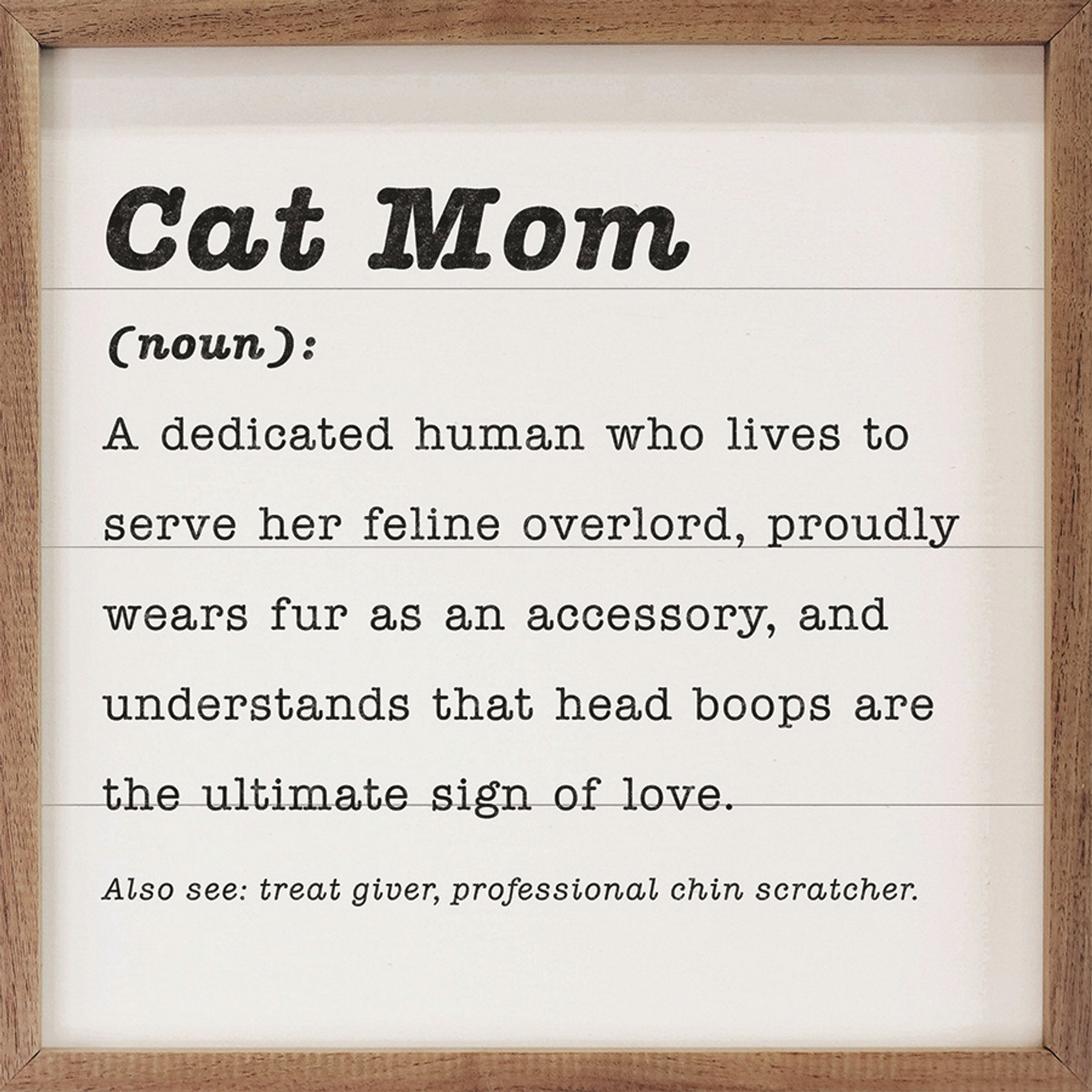 Kendrick Cat Mom Definition Wall Décor, White, 12 x 12-in