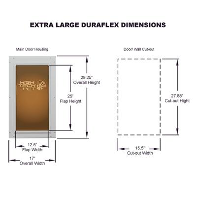 Show full view: High Tech Pet Products DuraFlex Dog Door with Wall Tunnel, X-Large slide 7 of 8