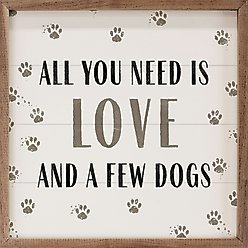 Kendrick All You Need is Love & Dogs Wall Décor, 24 x 24-in