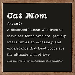 Kendrick Cat Mom Definition Wall Décor, Black, 4 x 4-in