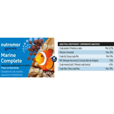 Show full view: Nutramar Marine Complete Shots Fish Food, 60-g pouch slide 4 of 5