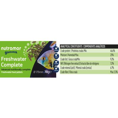 Show full view: Nutramar Freshwater Complete Pellet Fish Food, 70-g jar slide 3 of 5