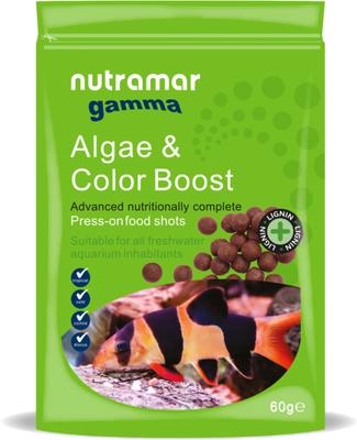 Show full view: Nutramar Freshwater Algae & Color Boost Shots Fish Food, 60-g pouch slide 2 of 4