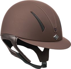 IRH F1 Short Brim Horse Riding Helmet, Matte Brown with Matte Brown Frame, Small: 6 5/8 to 6 3/4-in