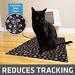 Drymate Protective & Decorative Cat Litter Mat, Paw Path Tan, Large, 20-in x 28-in slide 2 of 6