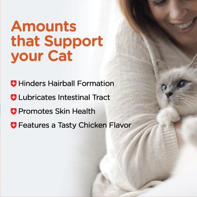 Show full view: Nutri-Vet Chicken Flavored Gel Hairball Control Supplement for Cats, 3-fl oz bottle slide 5 of 10