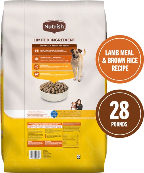 Nutrish Limited Ingredient Lamb Meal & Brown Rice Recipe Dry Dog Food