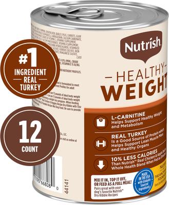 Show full view: Nutrish Healthy Weight Real Turkey & Pumpkin Recipe Premium Pate Wet Dog Food, 13-oz can, case of 12 (Rachael Ray) slide 3 of 12