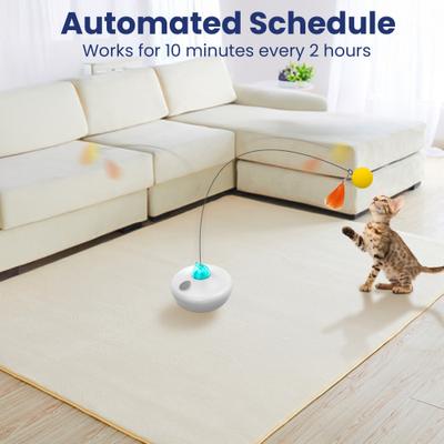 Show full view: PawsPik Interactive Rechargeable Exercise Tumbler Cat Toy, White slide 4 of 10