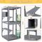 Show in main carousel: Coziwow Catio Wooden Outdoor Cat House with Wheels, Gray slide 3 of 9