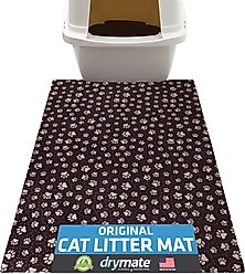 Drymate Protective & Decorative Cat Litter Mat, Paw Path Tan, Large, 20-in x 28-in