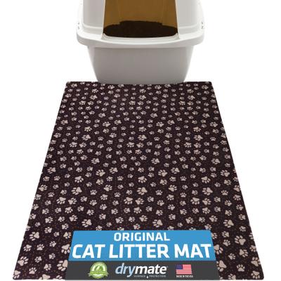 Show full view: Drymate Protective & Decorative Cat Litter Mat, Paw Path Tan, Large, 20-in x 28-in slide 1 of 9