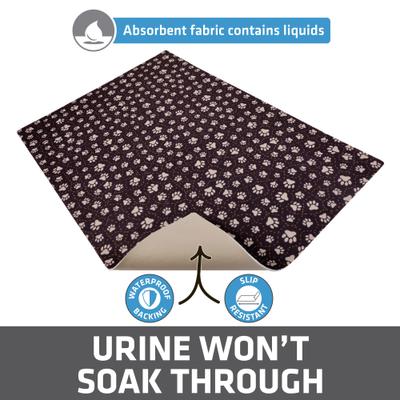 Show full view: Drymate Protective & Decorative Cat Litter Mat, Paw Path Tan, Large, 20-in x 28-in slide 3 of 9