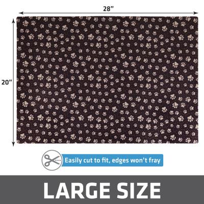 Show full view: Drymate Protective & Decorative Cat Litter Mat, Paw Path Tan, Large, 20-in x 28-in slide 6 of 9