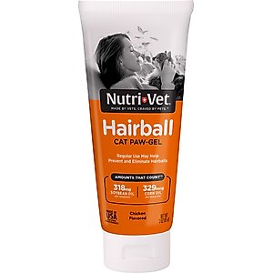 Nutri-Vet Chicken Flavored Gel Hairball Control Supplement for Cats, 3-fl oz bottle