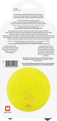 Show full view: Hartz Dura Play Sports Soccer Dog Toy, Yellow & Blue, Bacon Scented, 1 count slide 2 of 9
