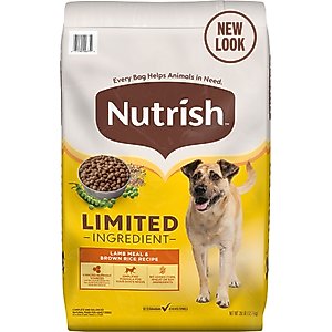 Nutrish Limited Ingredient Lamb Meal & Brown Rice Recipe Dry Dog Food, 28-lb bag (Rachael Ray)