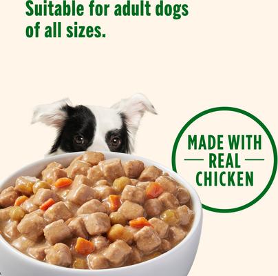 Show full view: Nutrish Whole Health Blend Chunks in Gravy Real Chicken & Veggies Dog Wet Food, 13-oz can, 12 count slide 6 of 12