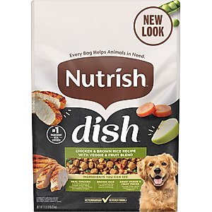 Nutrish Dish Chicken & Brown Rice Recipe with Veggie & Fruit Blend Dry Dog Food, 11.5-lb bag (Rachael Ray)