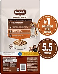 Nutrish Healthy Weight Real Turkey, Brown Rice & Venison Recipe Dry Dog Food, 5.5-lb bag (Rachael Ray) slide 2 of 8