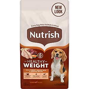 Nutrish Healthy Weight Real Turkey, Brown Rice & Venison Recipe Dry Dog Food, 5.5-lb bag (Rachael Ray)