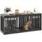 Show in main carousel: Yitahome Furniture Style Dog Crate, Black Oak, 71 inch slide 2 of 8