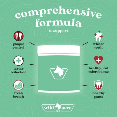 Show full view: Wild Acre Pet Advanced Dental Greens Powder Supplement for Dogs, 2.5-oz jar slide 5 of 7