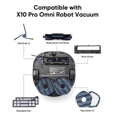 Show full view: Eufy Omni X10 Pro Robotic Vacuum Replacement Parts Kit slide 2 of 2