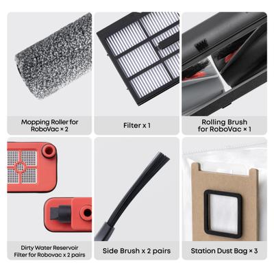 Show full view: Eufy Omni E28 & E25 Robotic Vacuum Accessories Kit slide 3 of 4