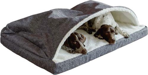 Show full view: Snoozer Pet Products Forgiveness Microsuede Cozy Cave Covered Dog Bed with Removable Cover, Merlin Pewter, Large slide 3 of 7