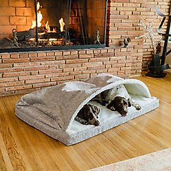 Snoozer Pet Products Forgiveness Microsuede Cozy Cave Covered Dog Bed with Removable Cover, Merlin Linen, X-Large