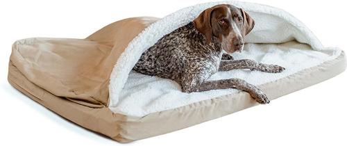 Show full view: Snoozer Pet Products Forgiveness Rectangle Cozy Cave Covered Dog Bed with Removable Cover, Khaki, X-Large slide 3 of 7