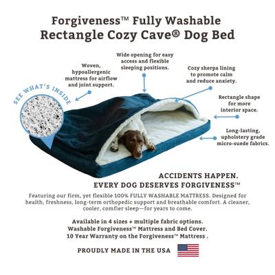 Show full view: Snoozer Pet Products Forgiveness Luxury Microsuede Cozy Cave Covered Dog Bed with Removable Cover, Anthracite, Medium slide 4 of 7