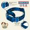 Show in main carousel: Country Brook Petz HossFit Jr Blue Polynesian Wide Martingale Dog Collar, Medium slide 8 of 9