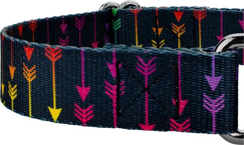 Show full view: Country Brook Petz Colorful Arrows Gunmetal Martingale Dog Collar, Black, XX-Small: 7 to 10-in neck, 1/2-in wide slide 7 of 7