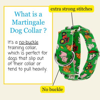 Show full view: Country Brook Petz HossFit Jr Farm Life Y'all Wide Martingale Dog Collar, Green, Large slide 3 of 8