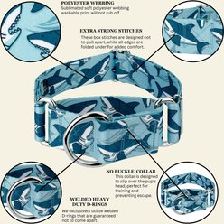 Country Brook Petz HossFit Jr Sharks Wide Martingale Dog Collar, X-Large slide 2 of 9