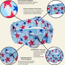 Country Brook Petz HossFit Jr American Celebration Wide Martingale Dog Collar, Blue, X-Large: 23 to 31-in neck, 1.5-in wide slide 2 of 8