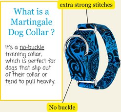 Country Brook Petz HossFit Jr Blue Polynesian Wide Martingale Dog Collar, X-Large slide 2 of 8