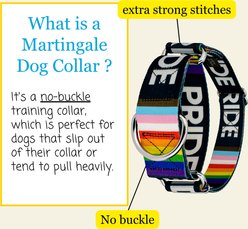 Country Brook Petz HossFit Pride Wide Martingale Dog Collar, Black, Large: 18 to 26-in neck, 1.5-in wide slide 2 of 9