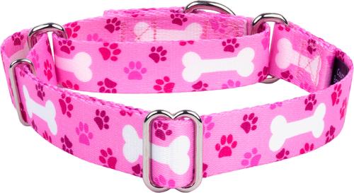Show full view: Country Brook Petz Oh My Dog Martingale Dog Collar, Pink, Medium slide 2 of 9