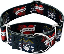 Country Brook Petz HossFit Jr I Love Mom Wide Martingale Dog Collar, Large