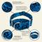 Show in main carousel: Country Brook Petz HossFit Jr Blue Polynesian Wide Martingale Dog Collar, Medium slide 7 of 9