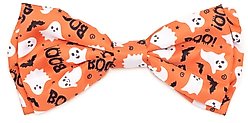 The Worthy Dog Spooky Dog Bow Tie, Orange, Large