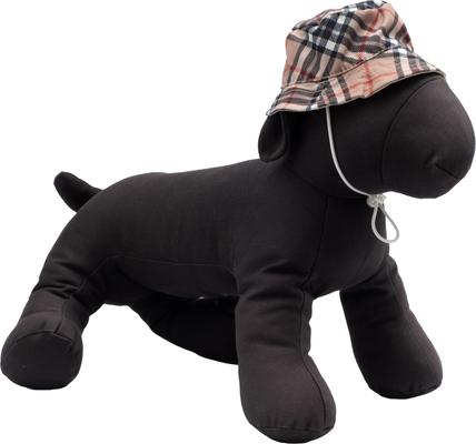 Show full view: The Worthy Dog Plaid Bucket Dog Hat, Brown, Small slide 3 of 4