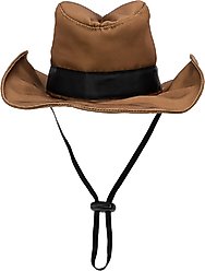 The Worthy Dog Cowboy Party Dog Hat, Brown, Small