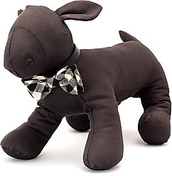 The Worthy Dog Black/Off White Buffalo Dog Bow Tie, Black, Large slide 2 of 3