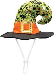 The Worthy Dog Witches Brew Dog Hat, Green, Large