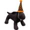 Show in main carousel: The Worthy Dog Trick or Treat Party Dog Hat, Black, Large slide 3 of 5