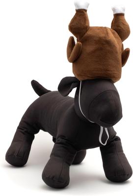 Show full view: The Worthy Dog Turkey Trot Dog Hat, Brown, Small slide 2 of 4